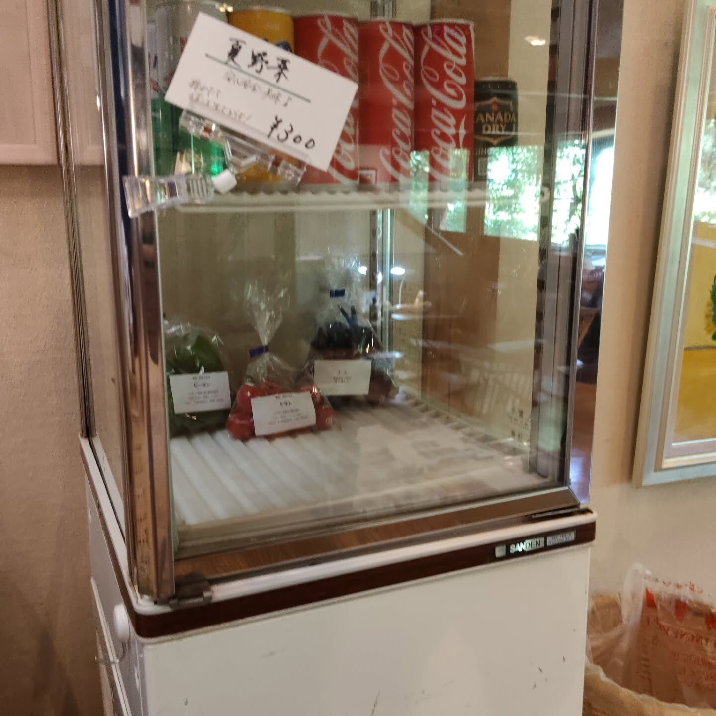 お盆期間中も、縄文天然温泉尖石の湯♨️にて野菜と亀の尾(流通